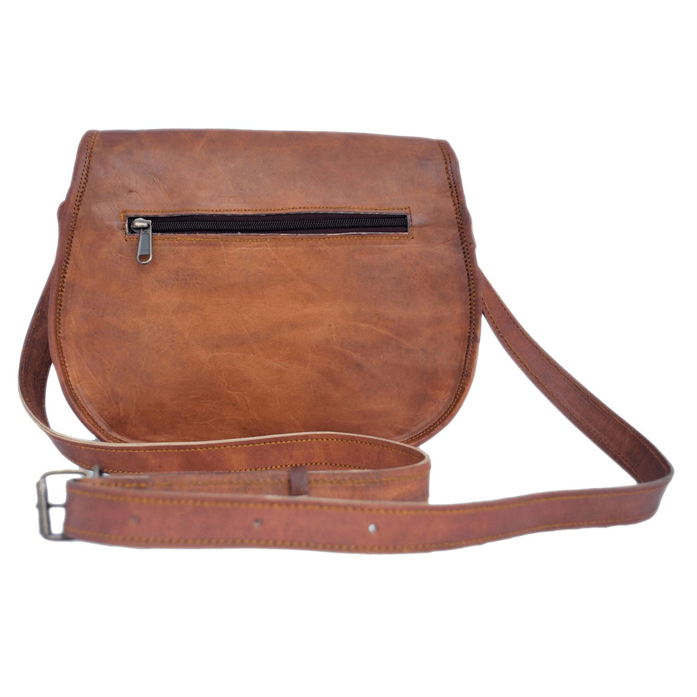 Curved Flap Leather Crossbody — view 3