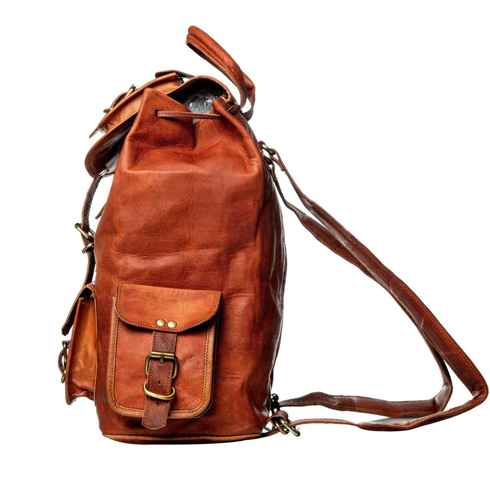 Trailhead Tall Leather Rucksack — view 2