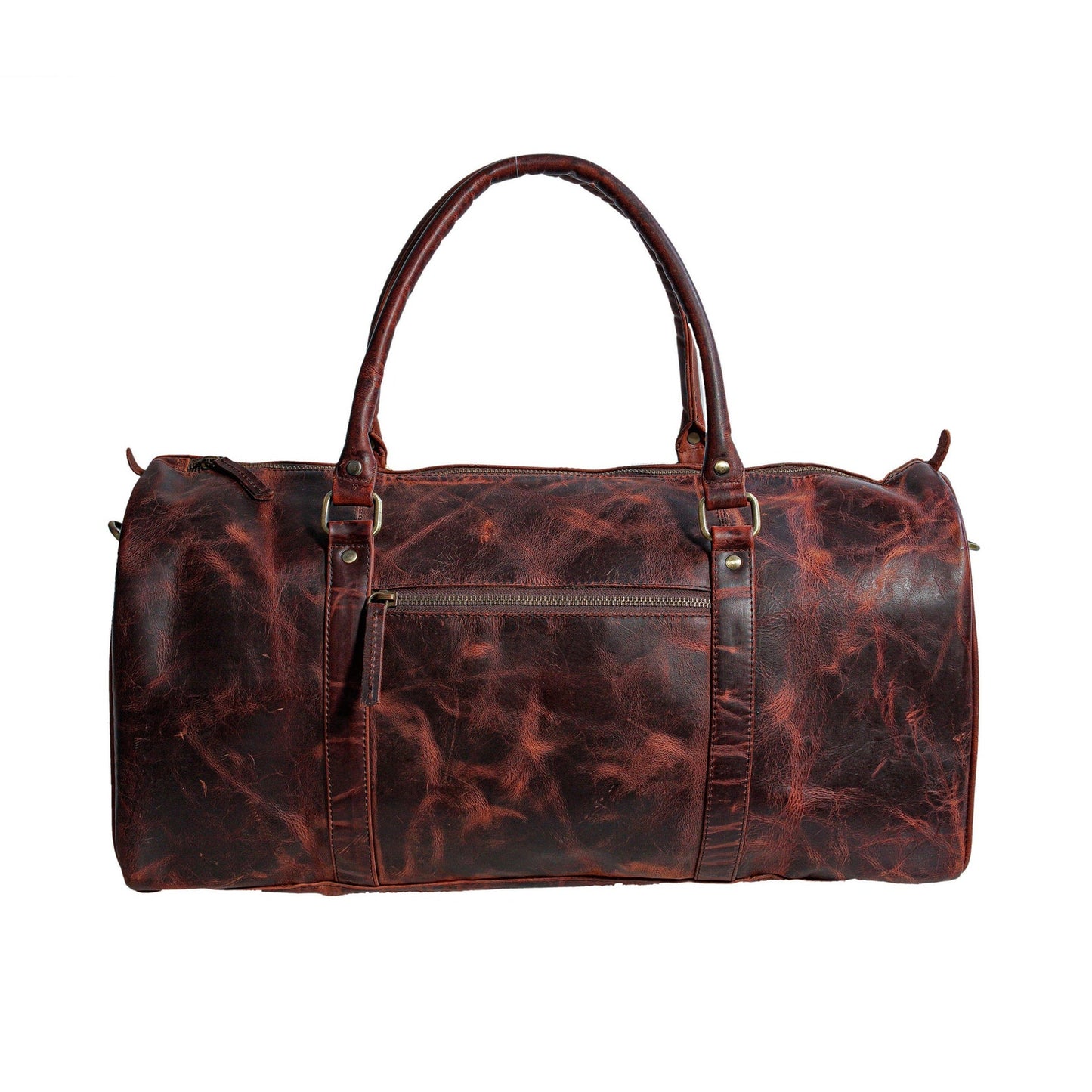Men's Buffalo Leather Weekend Bag, Large Leather Duffel Bag, Travel Bag For Men & Women, Real Leather Overnight Bag | Gift For Him | Gym bag