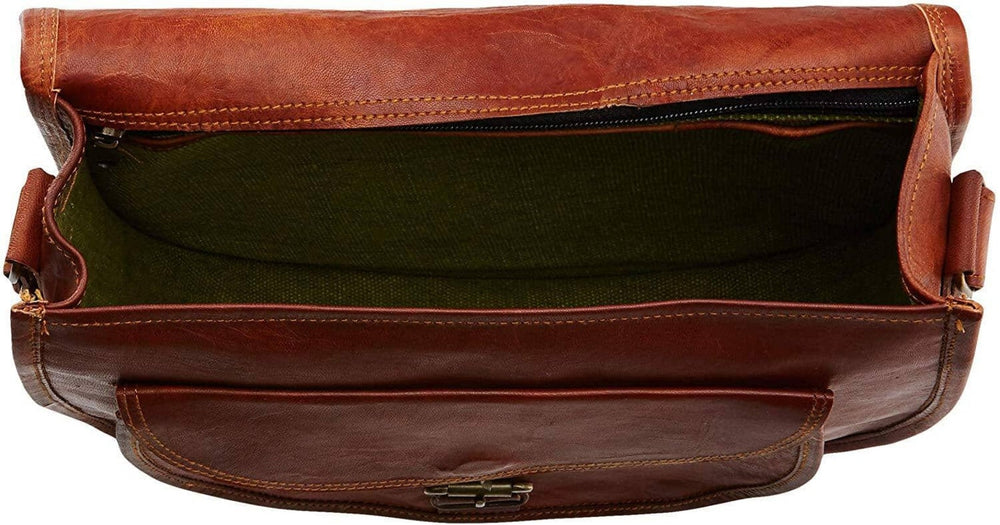Women's Vintage Brown Leather Crossbody Sling Bag