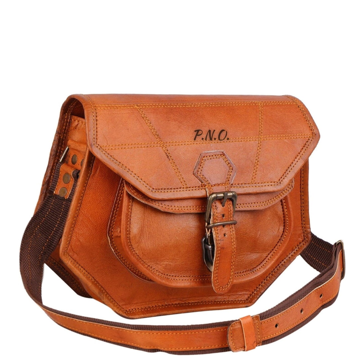 Vintage tan brown leather satchel for Women, Leather Sling Crossbody bag, Satchel bag, Vintage style leather purse