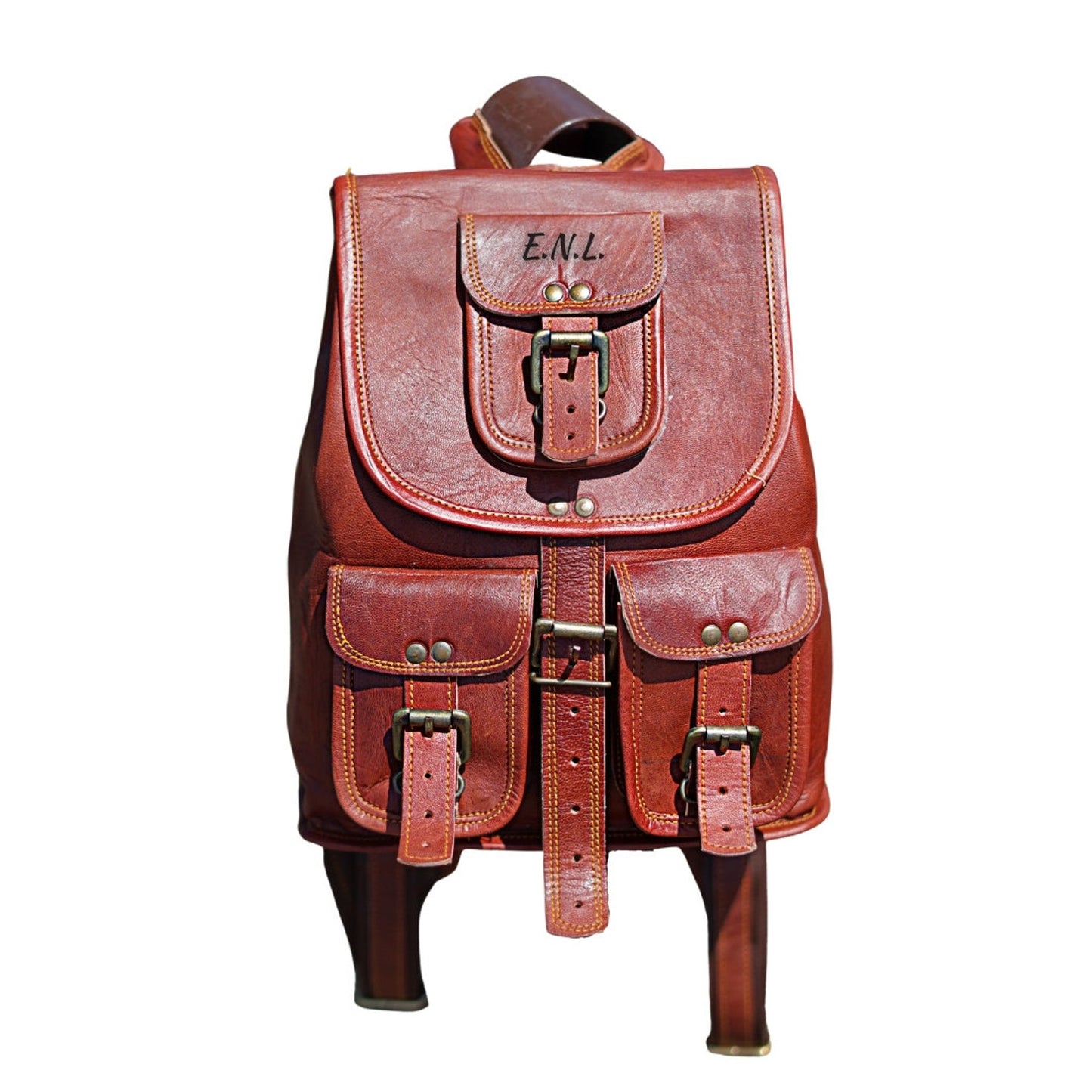 Leather backpack, Brown Leather Rucksack, Leather College Bag, Backpack Rucksack For Men and Women, Travel Backpack