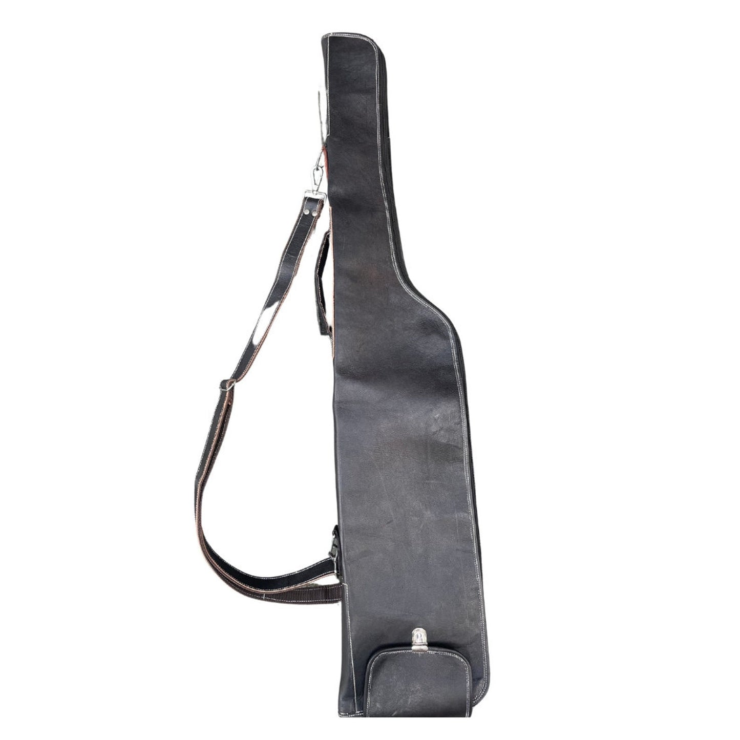 Leather Gun case, Black Leather Gun Bag, Rifle Case, Handmade gun bag