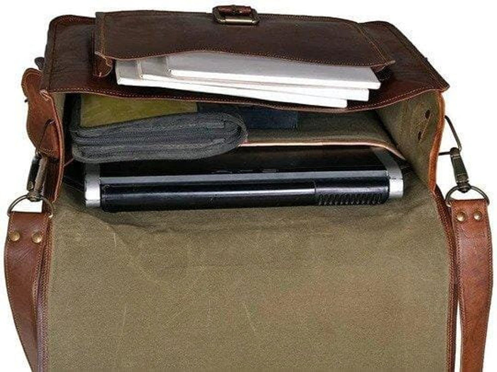 The Summit Leather Messenger — Brown