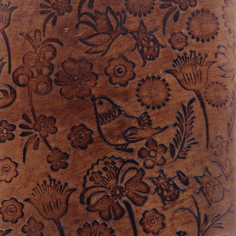 Vintage Embossed Leather Journal Set of 2 – Coptic Bound, 8"x6"