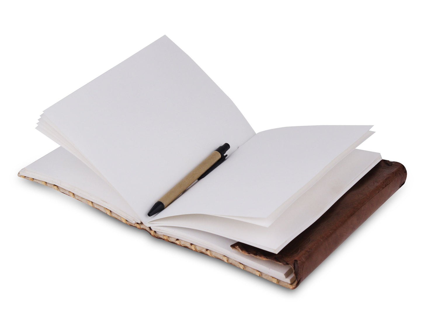 3 Stones Embossed Handmade Leather Journal- Coptic Bound with Lock Closure (Pack of 2)