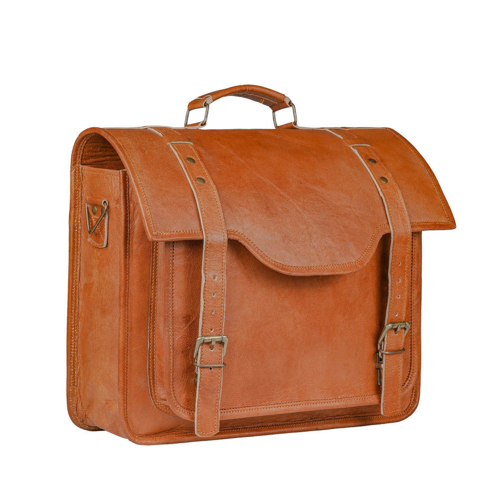 Genuine Leather Messenger Satchel Shoulder Laptop Bag – Unisex