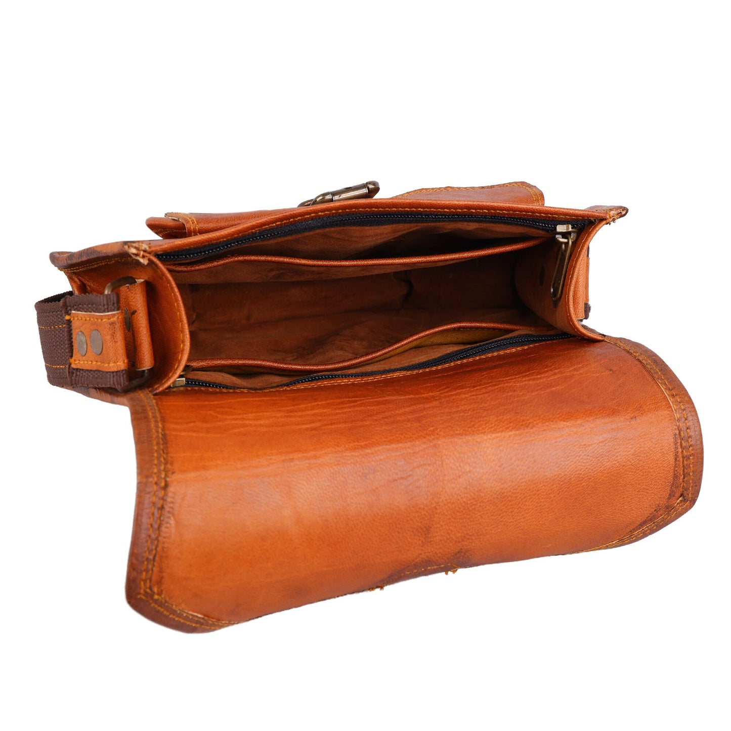 Vintage tan brown leather satchel for Women, Leather Sling Crossbody bag, Satchel bag, Vintage style leather purse