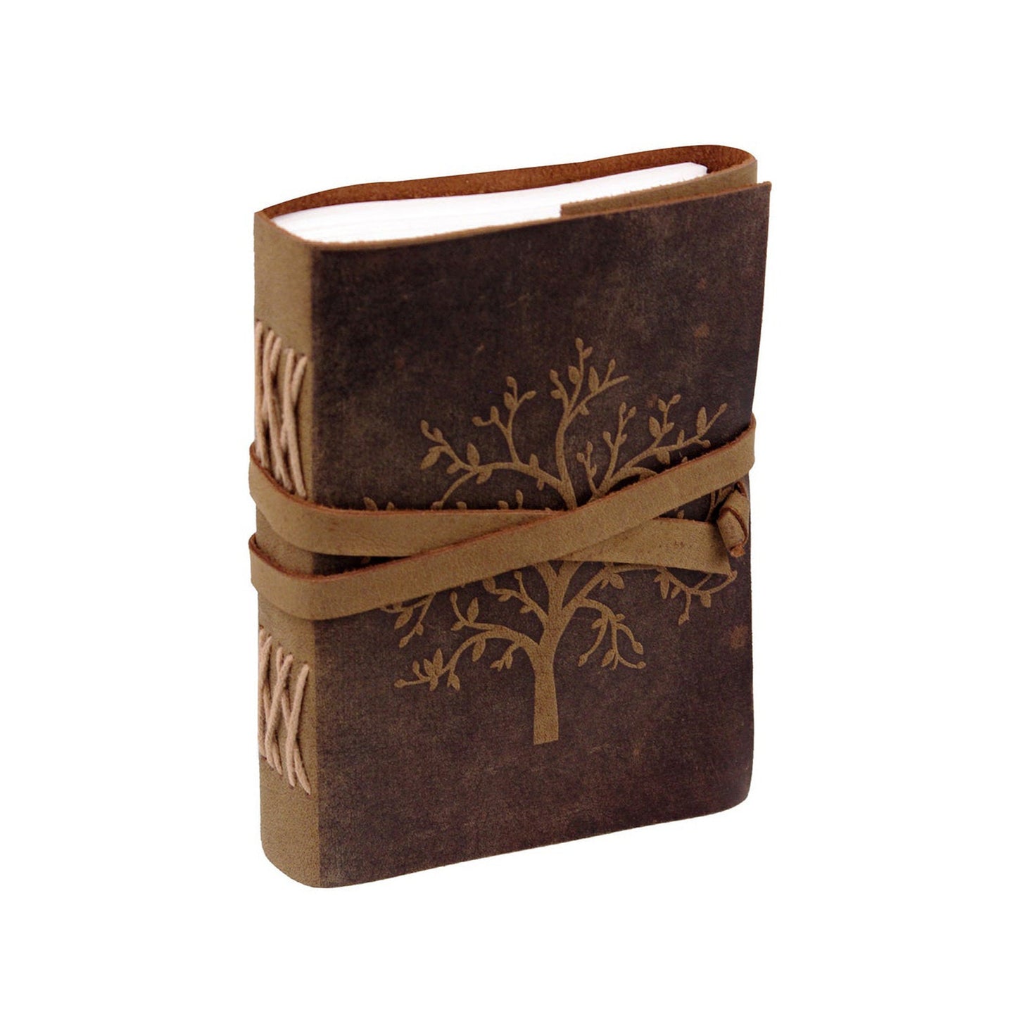 Tree of Life Leather Journal, Personalized Leather Journal Book - Handmade Leather Writing Sketch Gift Blank Book 7 Inch