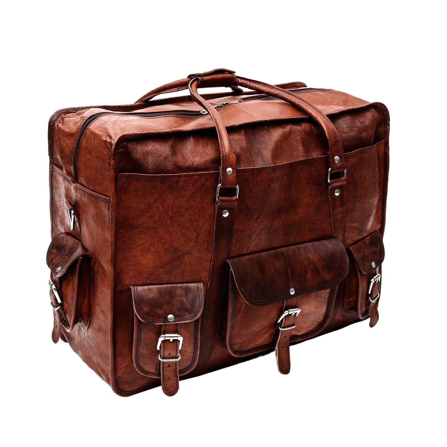 Personalized Full Grain Leather Briefcase, Leather Laptop Shoulder Bag, Brown Genuine Leather Bag, Leather Cross body Bag For Men & Women