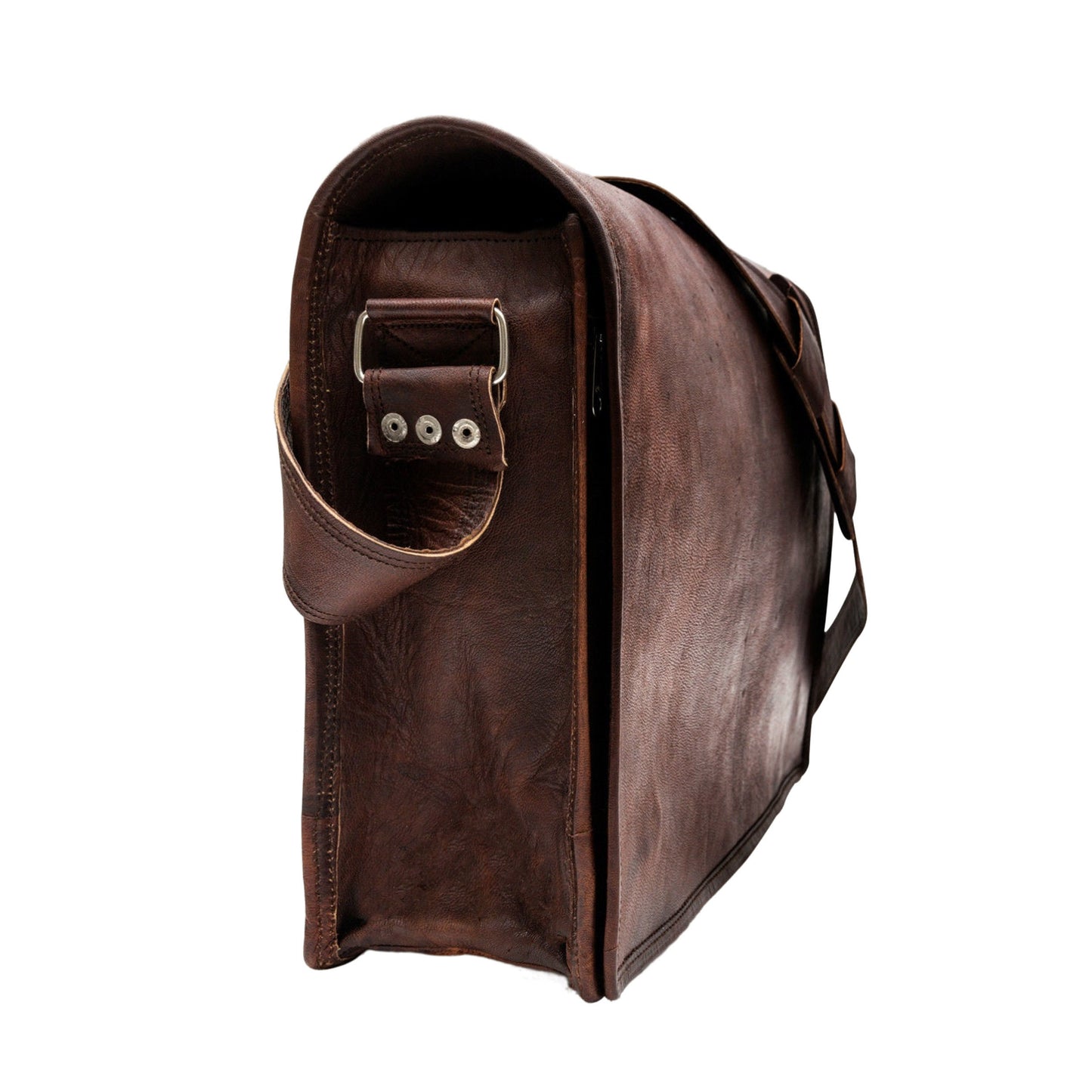 Personalized Full Grain Leather Messenger Bag, Leather Laptop Cross Body Bag, Brown Genuine Leather Bag For Men & Women | Gift for Him