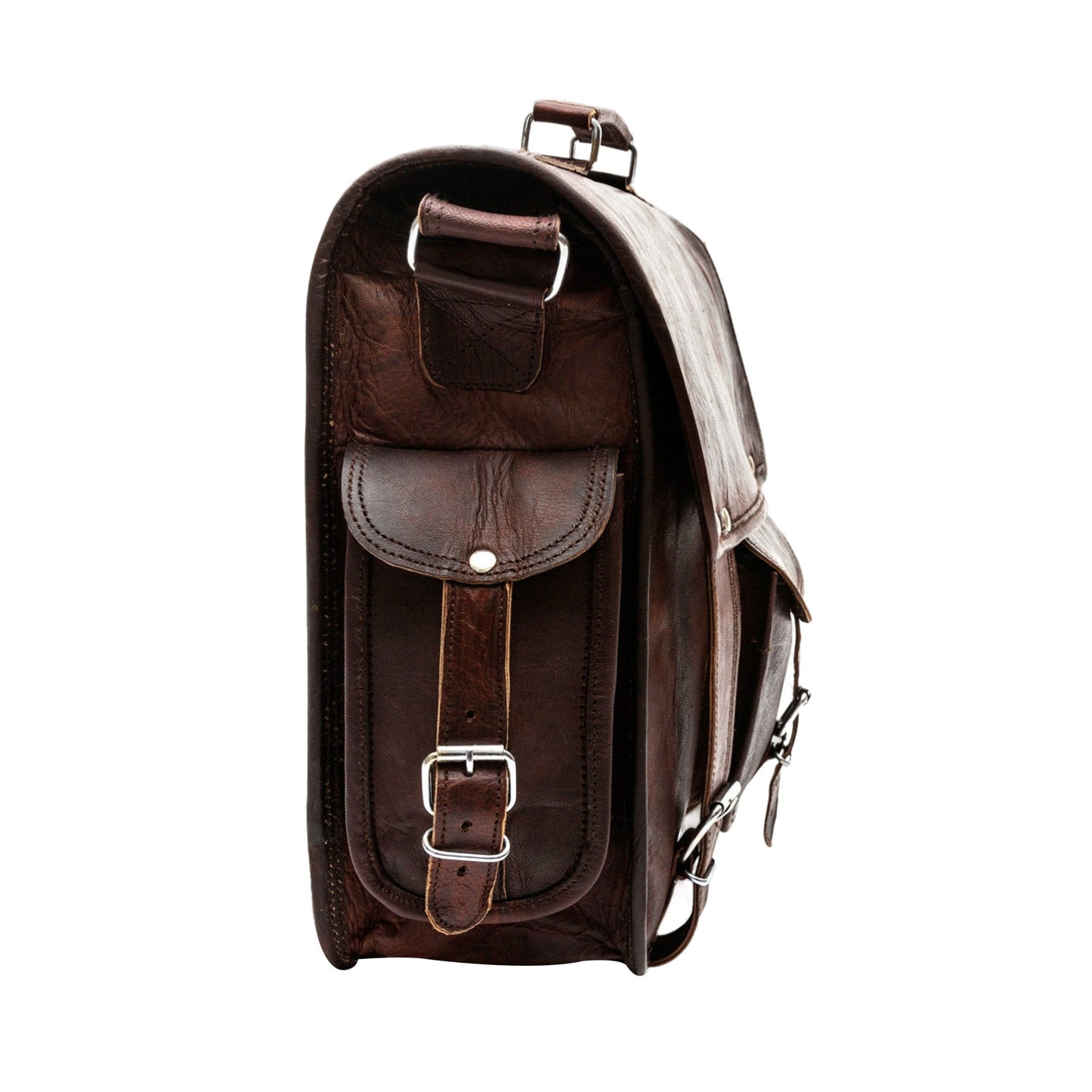 Customized Genuine Leather Laptop Messenger Bag, Leather Shoulder Briefcase, Brown Genuine Leather Bag, Leather Cross body Bag