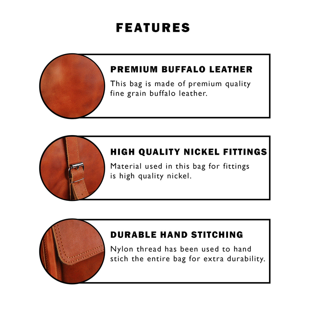 Personalized Genuine Buffalo Leather Backpack – Travel & College