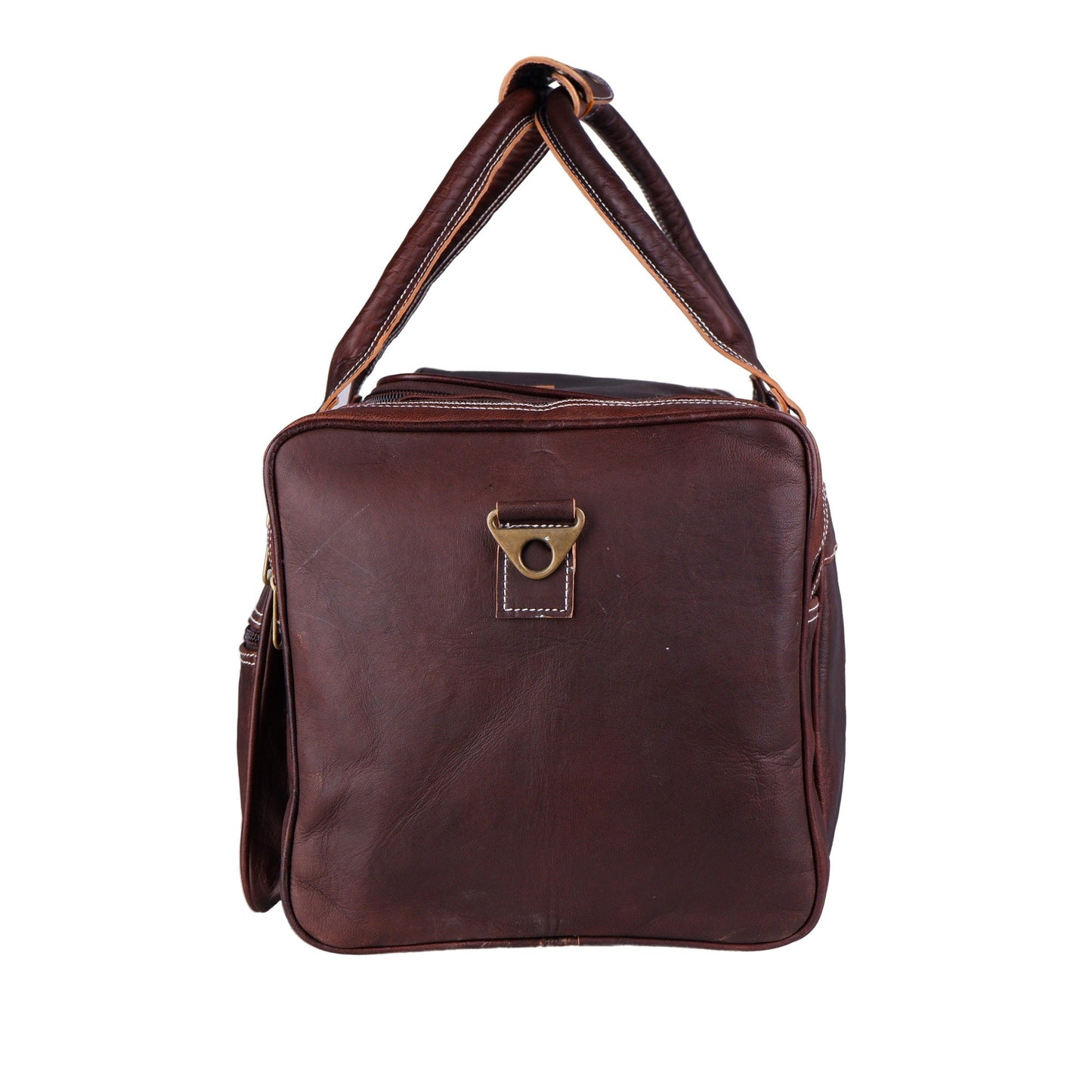 Men's Real Leather Overnight Weekender Travel Duffel Bag, Vintage Brown Large Duffel Bag, Genuine Leather Luggage Bag