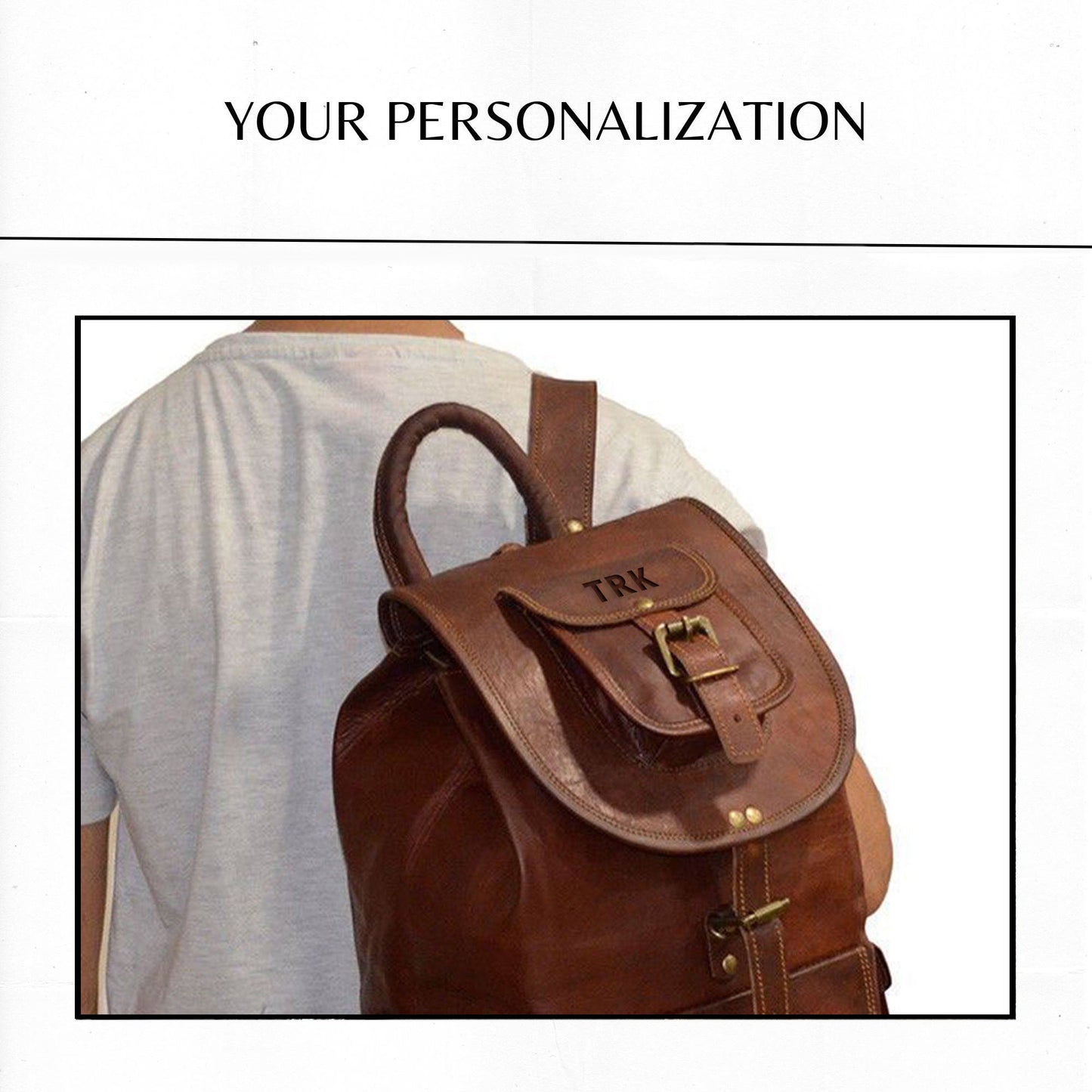 Genuine Goat Leather Travel, Laptop, College Backpack | Brown Real Leather Rucksack For Men & Women, Christmas Gift For Him And Her