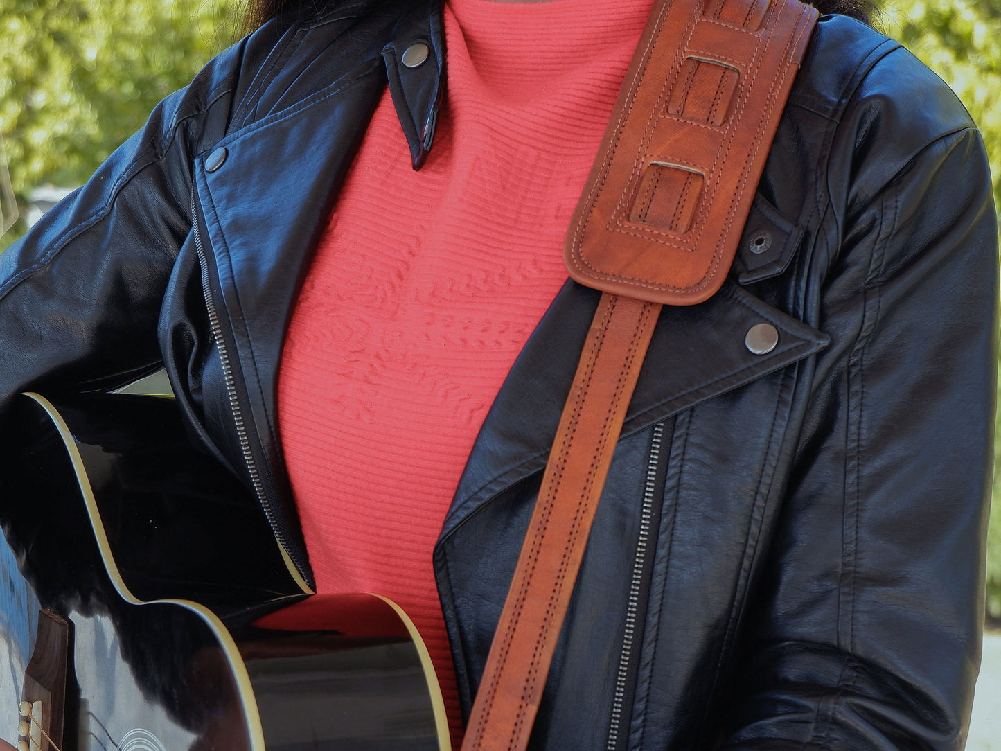 Personalized Leather Guitar Strap | Custom Guitar Strap Gift | Handmade Guitar Strap | Acoustic Guitar Strap | Guitar Gifts For Him & Her