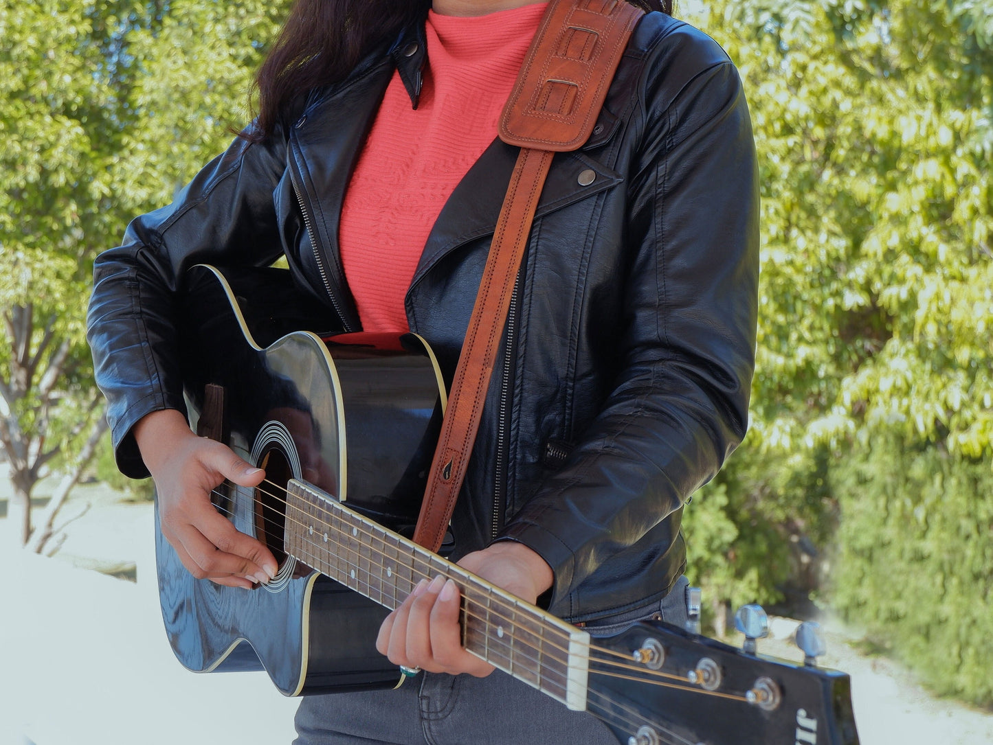 Personalized Leather Guitar Strap | Custom Guitar Strap Gift | Handmade Guitar Strap | Acoustic Guitar Strap | Guitar Gifts For Him & Her
