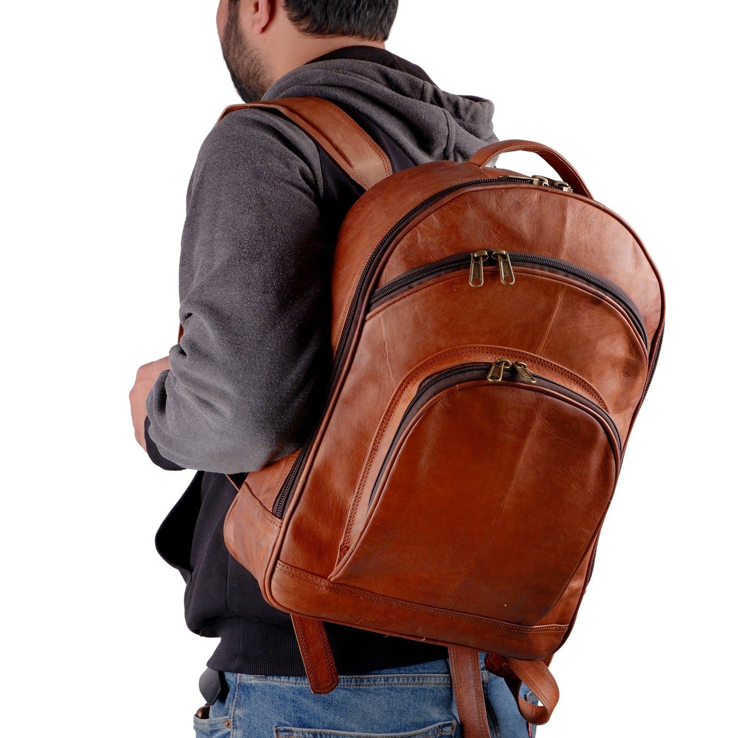 Leather Camera Backpack, Camera Backpack, Vintage Shoulder Camera Backpack For DSLR/Mirrorless Camera, Real Leather Camera Bag