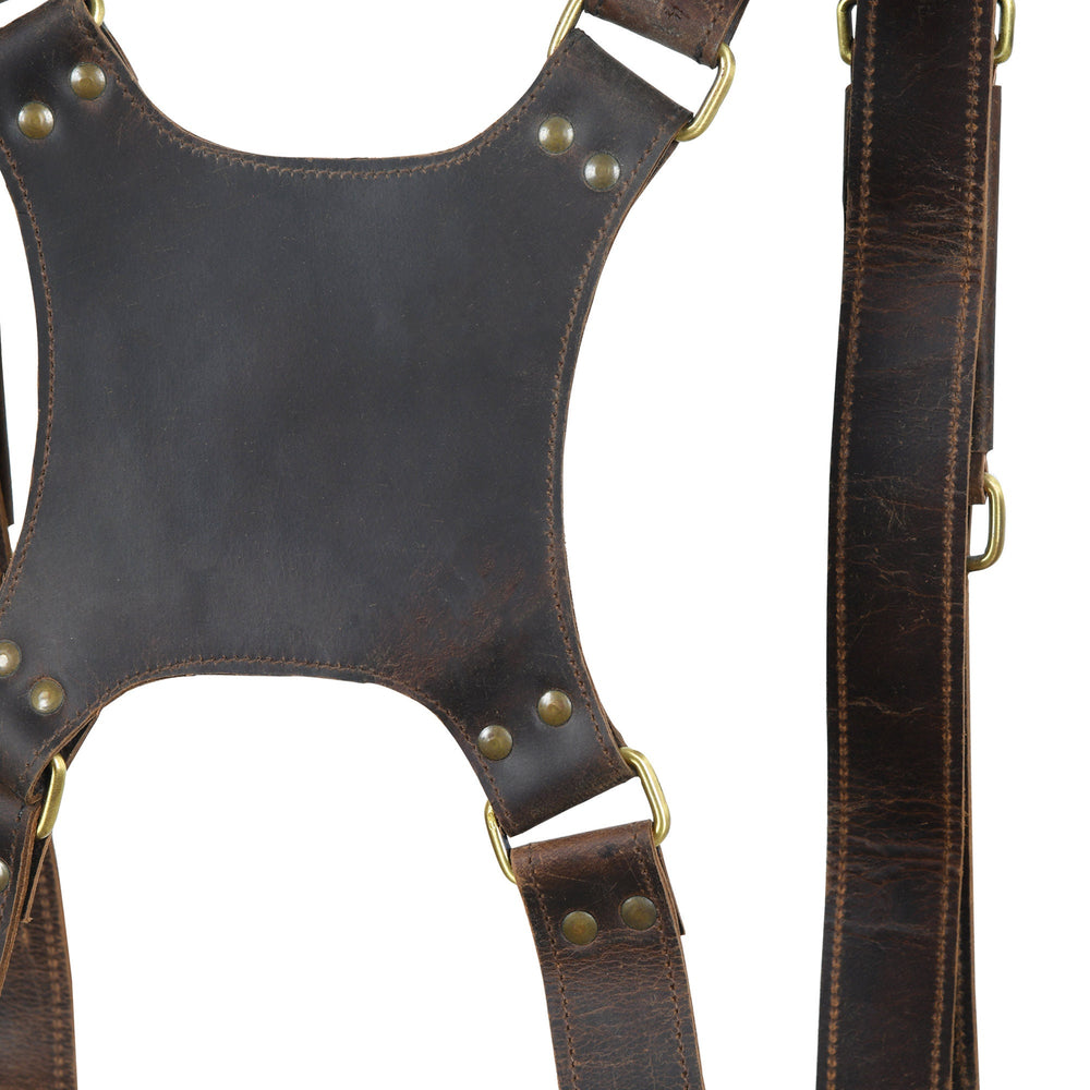 Personalized Goat Leather Dual Camera Harness – Photographer Gift