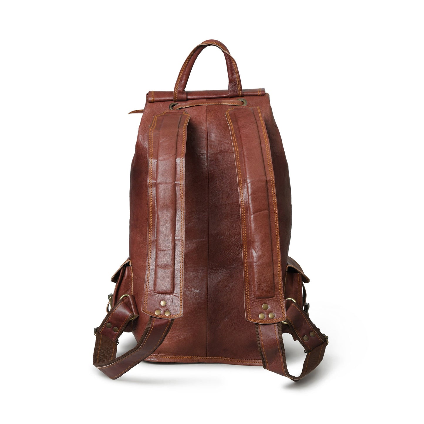 Genuine Leather Travel Hiking College Multipurpose Backpack + Free Leather Wallet | Super Saver Combo Deal | Buy One And Get One Free