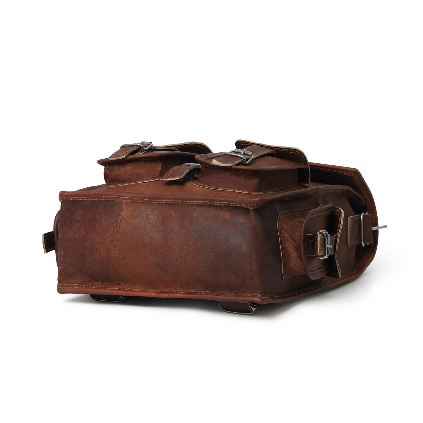 Free Journal With Pen,2 in 1 Convertible Leather Laptop Messenger Backpack,Vintage Brown Leather Laptop Backpack For Men & Women, Collegebag