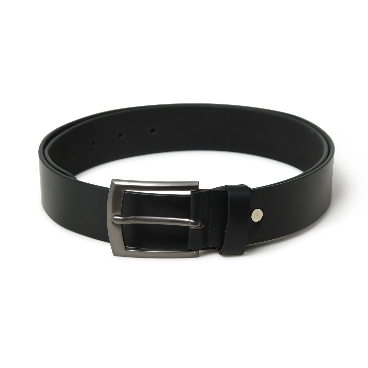 Full Grain Leather Black Belt | Men's Minimalist Black Leather Belt | Christmas Gift For Him Dad Boyfriend | Best Men Gifts