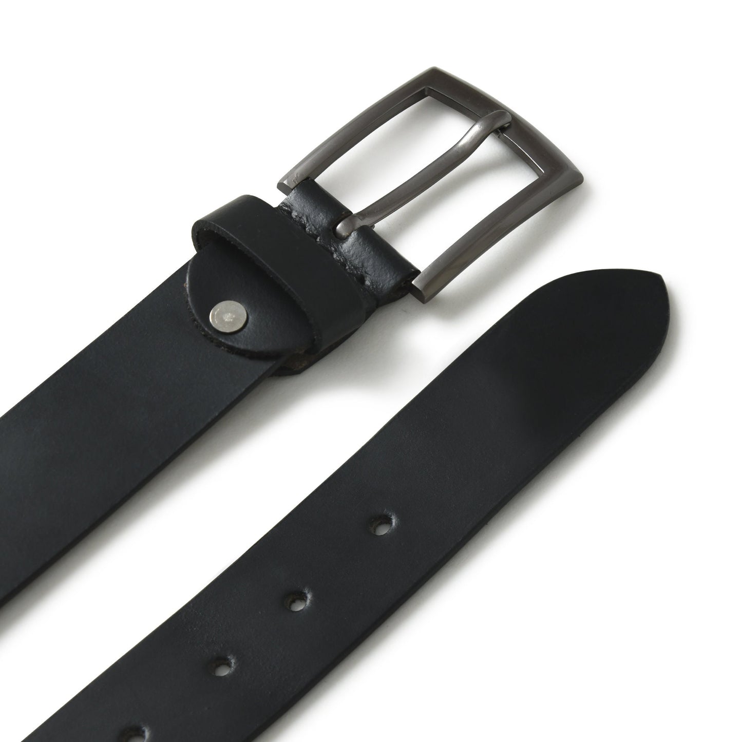 Full Grain Leather Black Belt | Men's Minimalist Black Leather Belt | Christmas Gift For Him Dad Boyfriend | Best Men Gifts