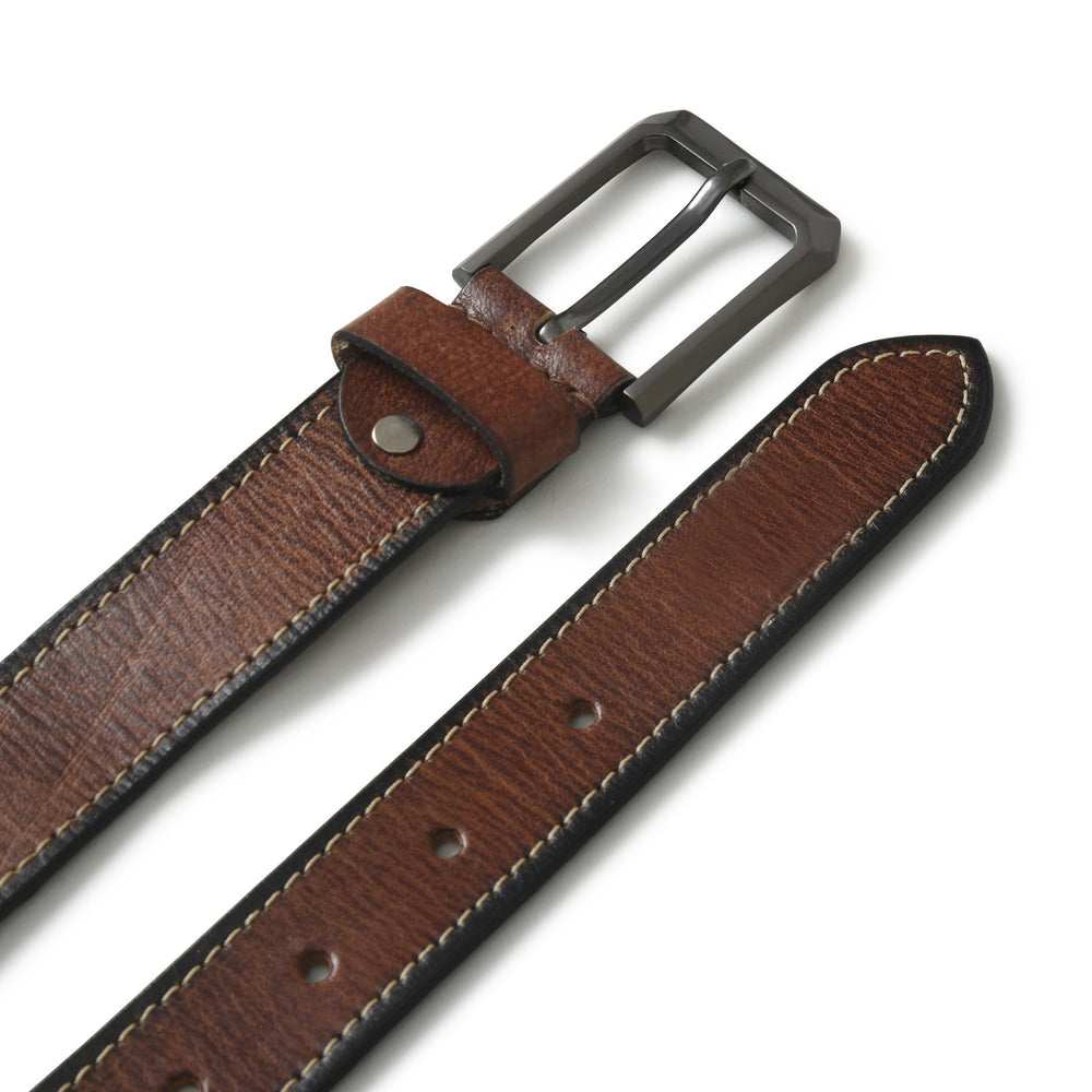 The Artisan Belt — Full-Grain Dark Brown Leather