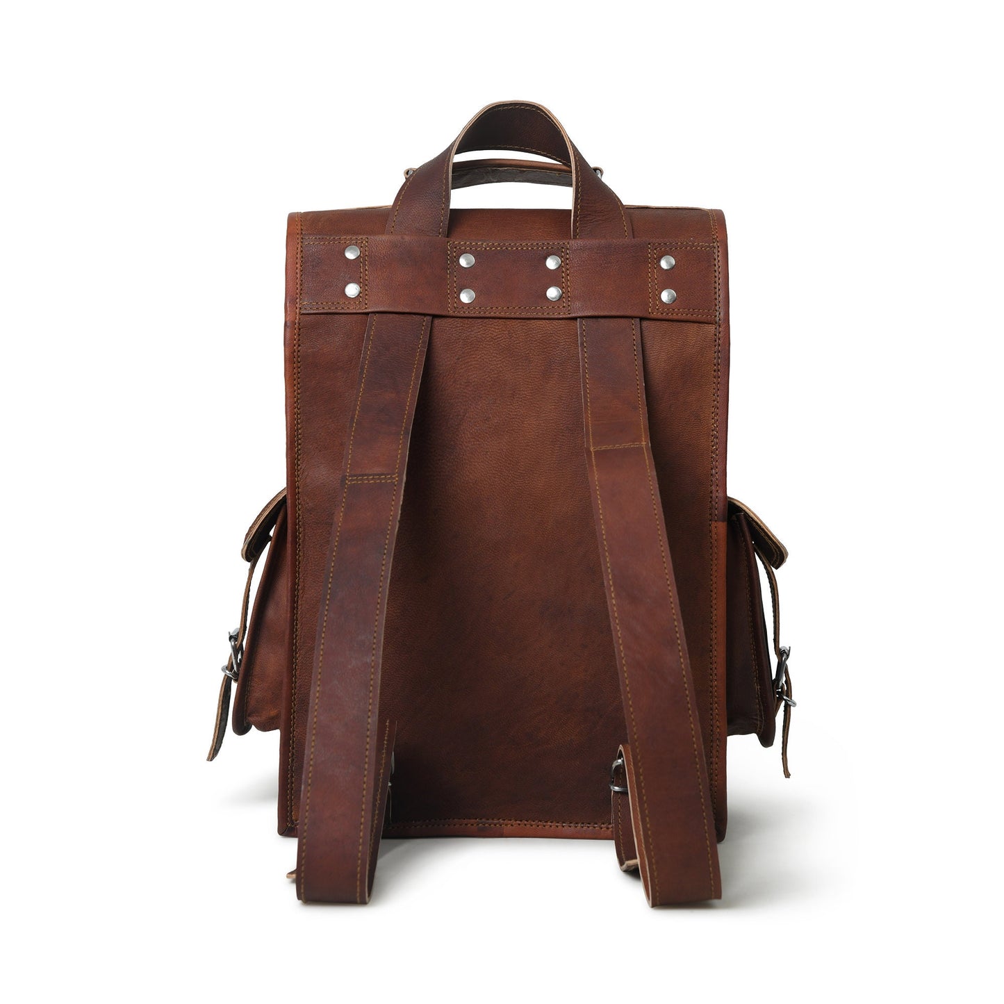 Free Journal With Pen,2 in 1 Convertible Leather Laptop Messenger Backpack,Vintage Brown Leather Laptop Backpack For Men & Women, Collegebag