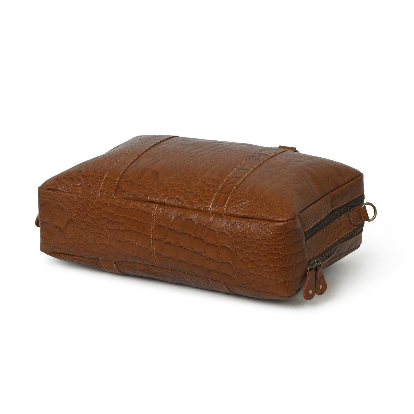 Full Grain Buffalo Leather Briefcase, Leather Laptop Shoulder Bag, Brown Genuine Leather Bag, Cross body Leather Briefcase For Men & Women