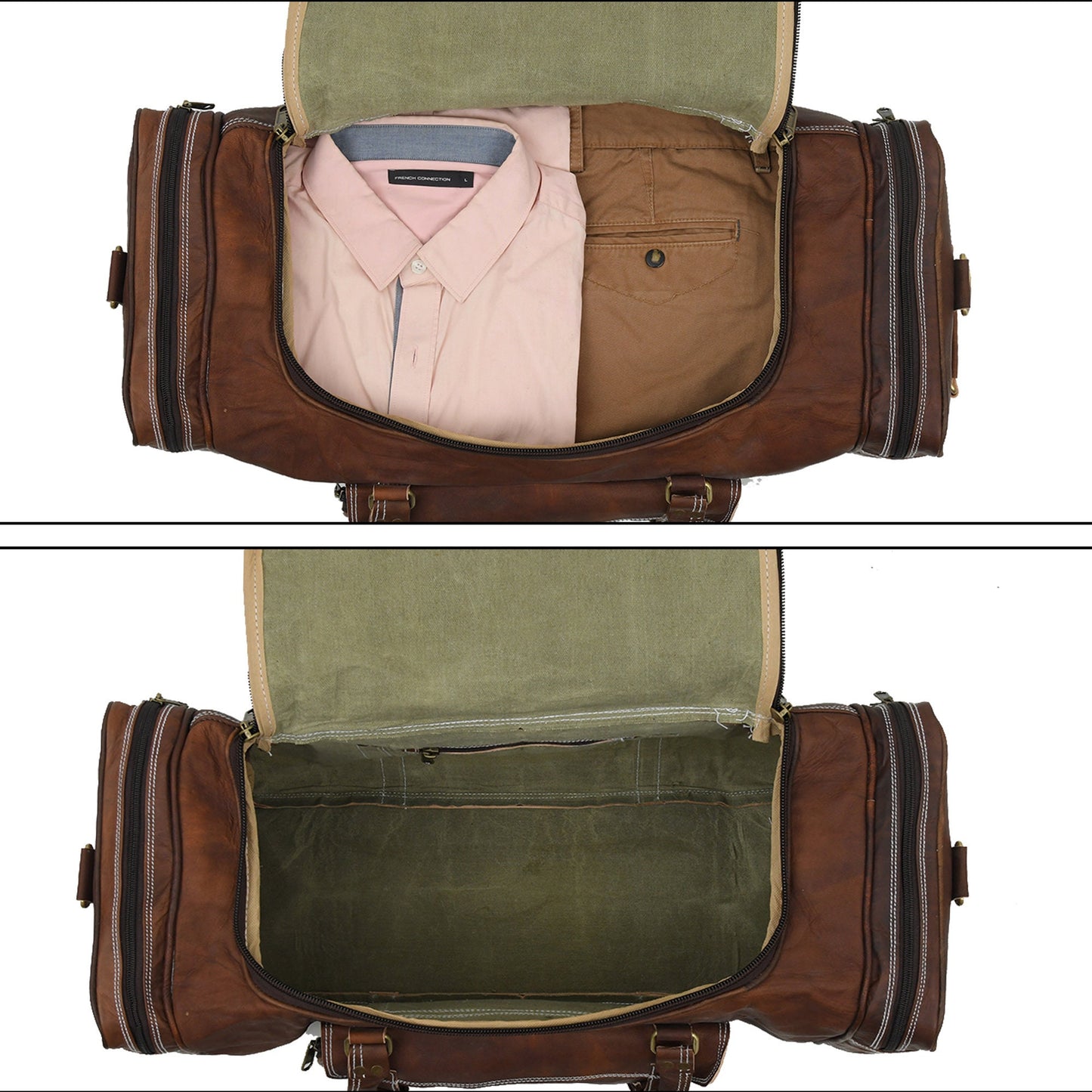 Handmade Full Grain Leather Overnight Weekender Travel Duffel Bag, leather Toiletry Bag & Wallet Super Saver Combo Deal, Travel gift for him