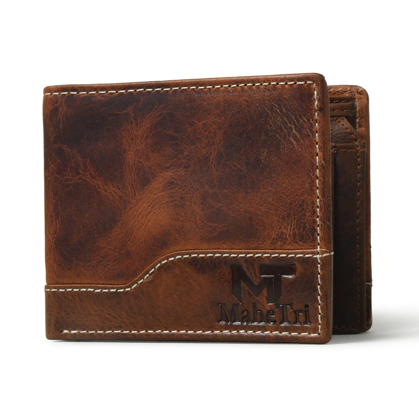 Free Leather Wallet | Handmade Full Grain Brown Leather Laptop Crossbody Messenger Office Briefcase | Christmas Gift For Him And Her