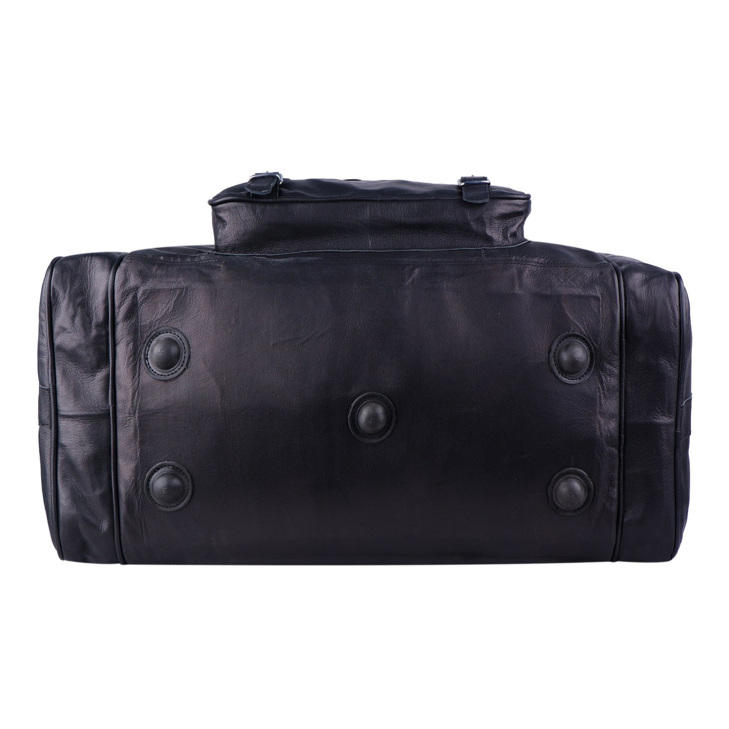 Handmade Full Grain Black Leather Overnight Weekender Travel Duffel Bag, Toiletry Bag & Wallet Super Saver Combo | Black Duffle Gift For Him