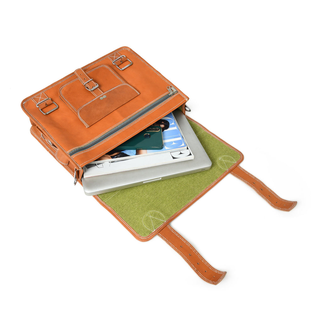 Personalized Genuine Leather Laptop Bag – Custom Leather Bag