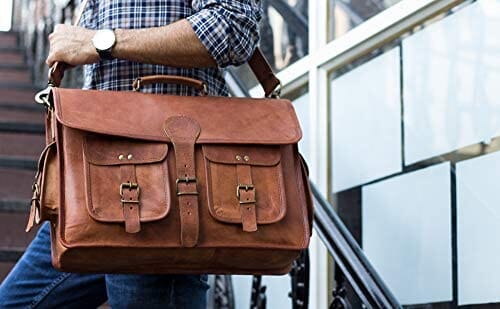 Archive Twin-Pocket Leather Briefcase