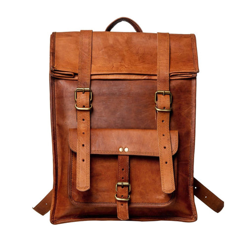 Canyon Leather Roll-Top Rucksack — view 1