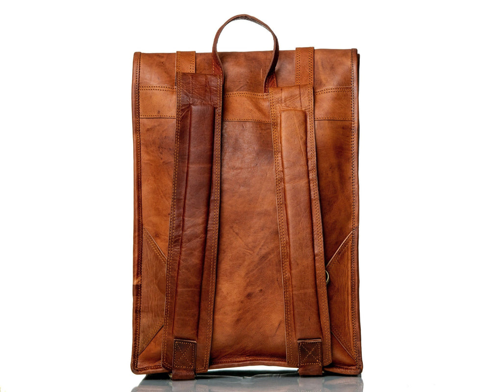 Canyon Leather Roll-Top Rucksack — view 3