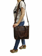 Chestnut Leather Pocket Tote — view 2