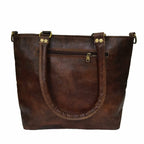Chestnut Leather Pocket Tote — view 3