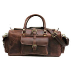 Chocolate Buffalo Leather Pocket Duffel — view 1