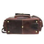 Chocolate Buffalo Leather Pocket Duffel — view 3