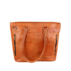 Copper Zip-Top Leather Tote — view 2