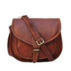 Curved Flap Leather Crossbody — view 1