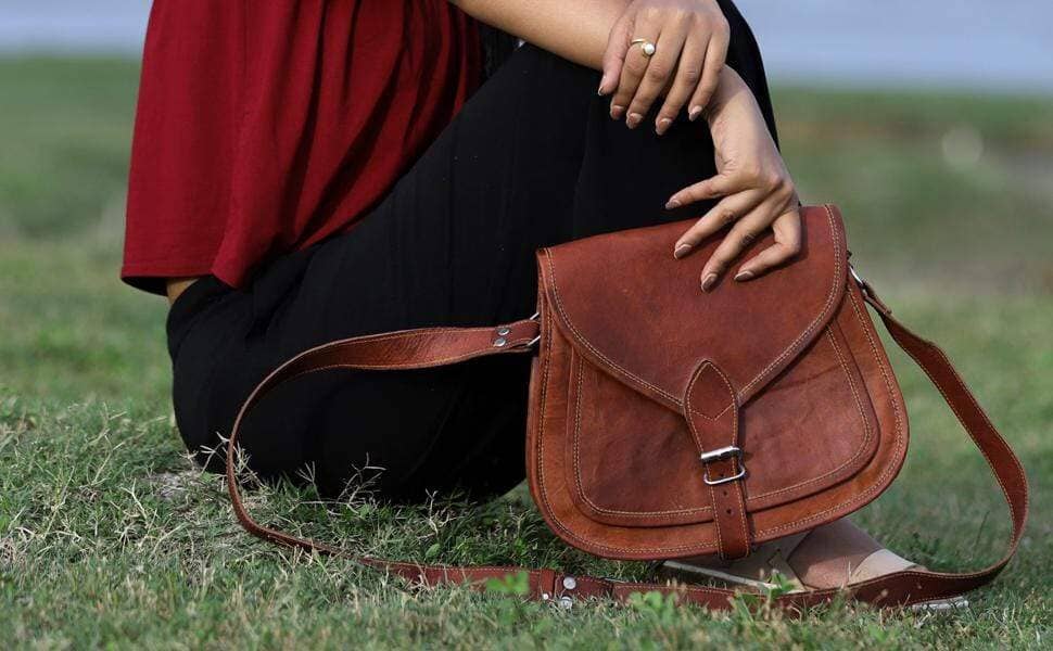 Curved Flap Leather Crossbody — view 2