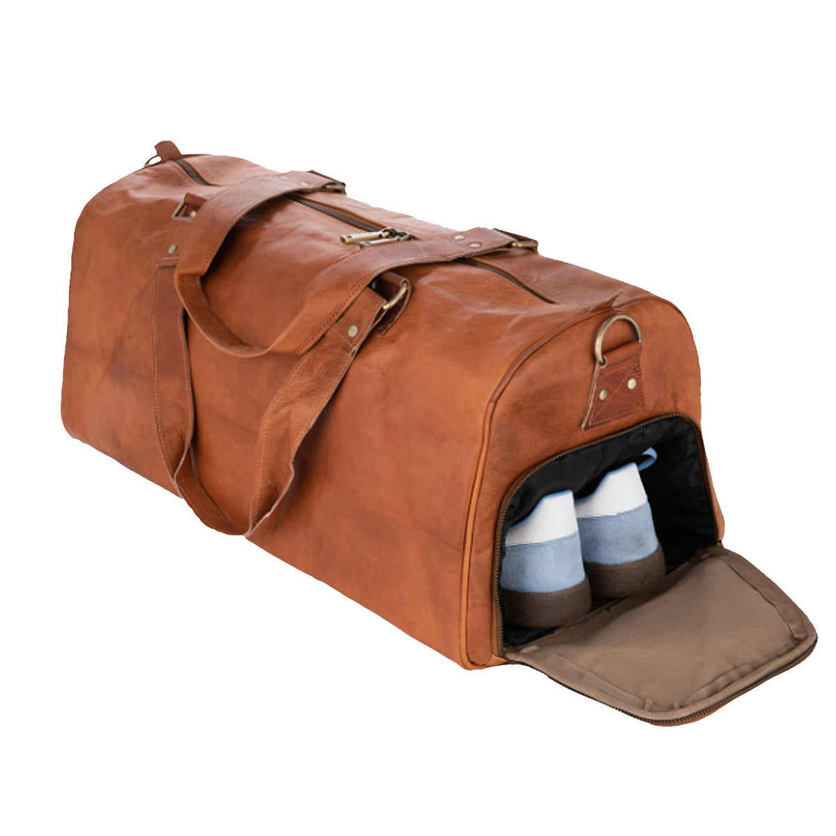 Departure Leather Duffel with Shoe Storage — view 3