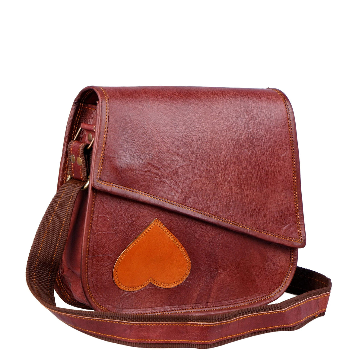 Heart Detail Leather Crossbody — view 1