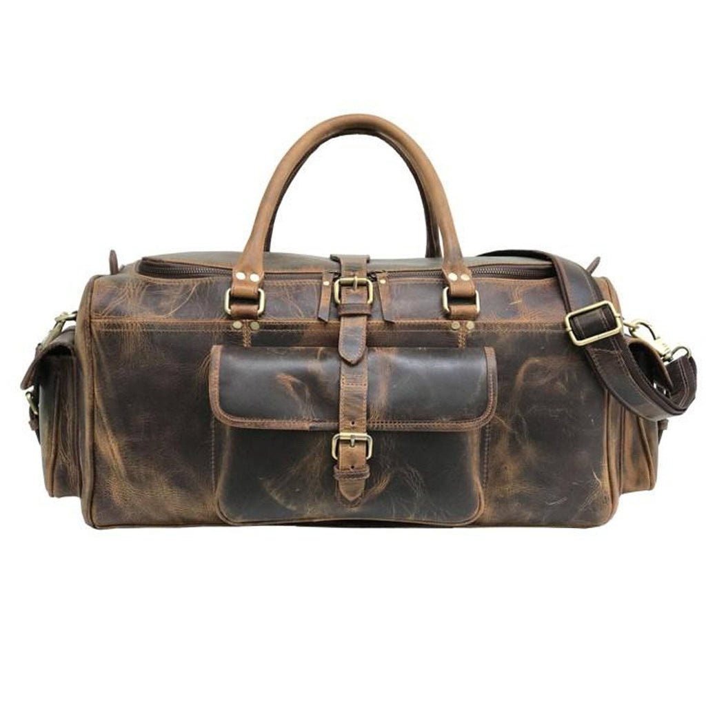 Hunter Buffalo Leather Pocket Duffel — view 1