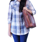 Market Square Leather Shoulder Tote — view 3