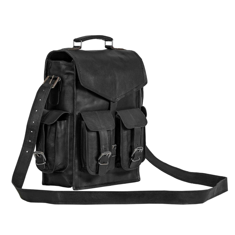 Onyx Convertible Leather Backpack — view 2