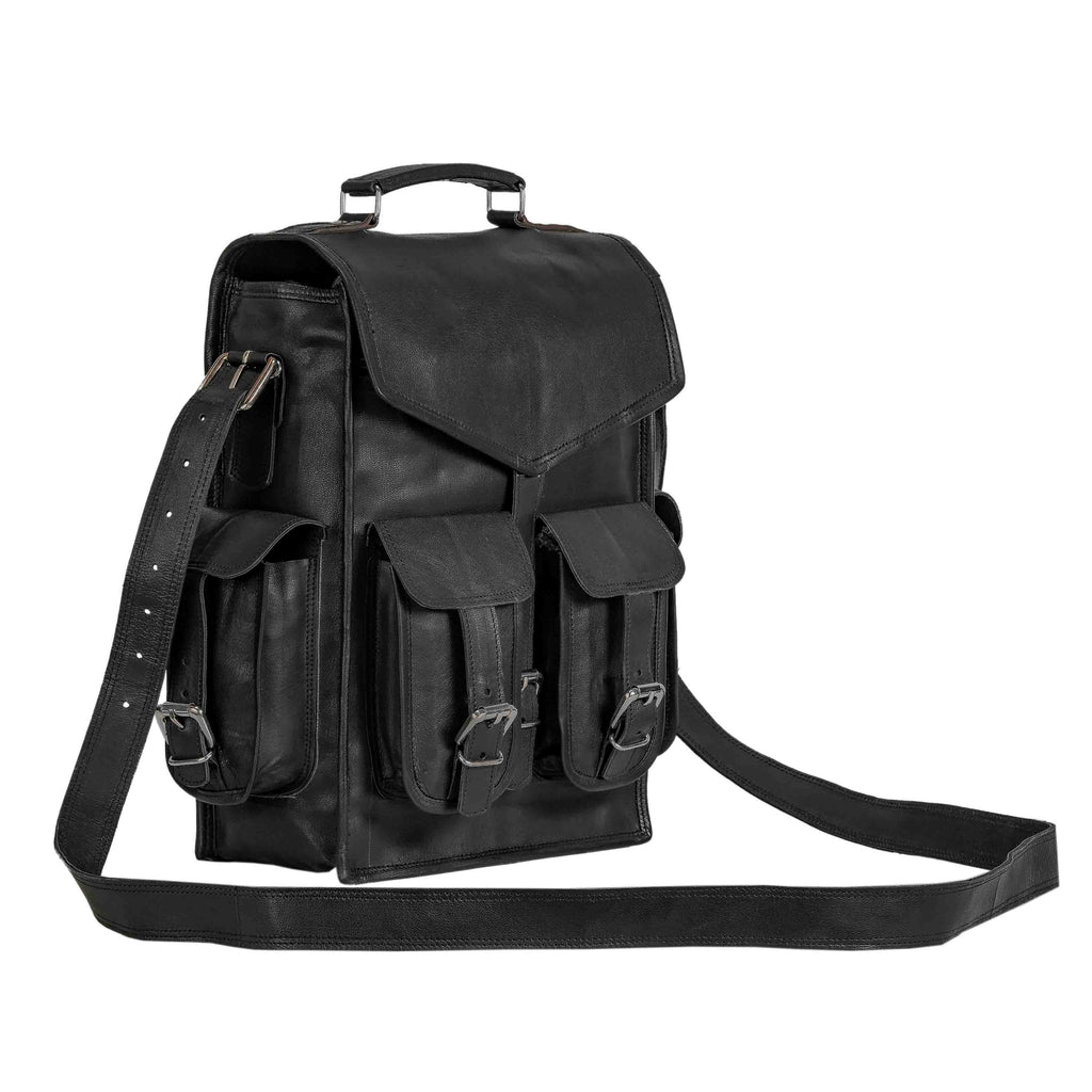 Onyx Convertible Leather Backpack — view 2